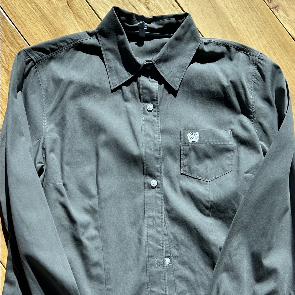 Cinch Charcoal Button-Down Shirt